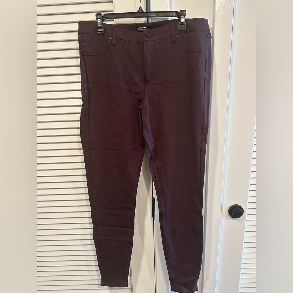 Liverpool Madonna Skinny Pant (Dark Purple)